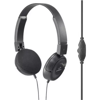 RF-HS-130 Słuchawki nauszne przewodowe stereo czarne z pałąkiem (RF-5152722)