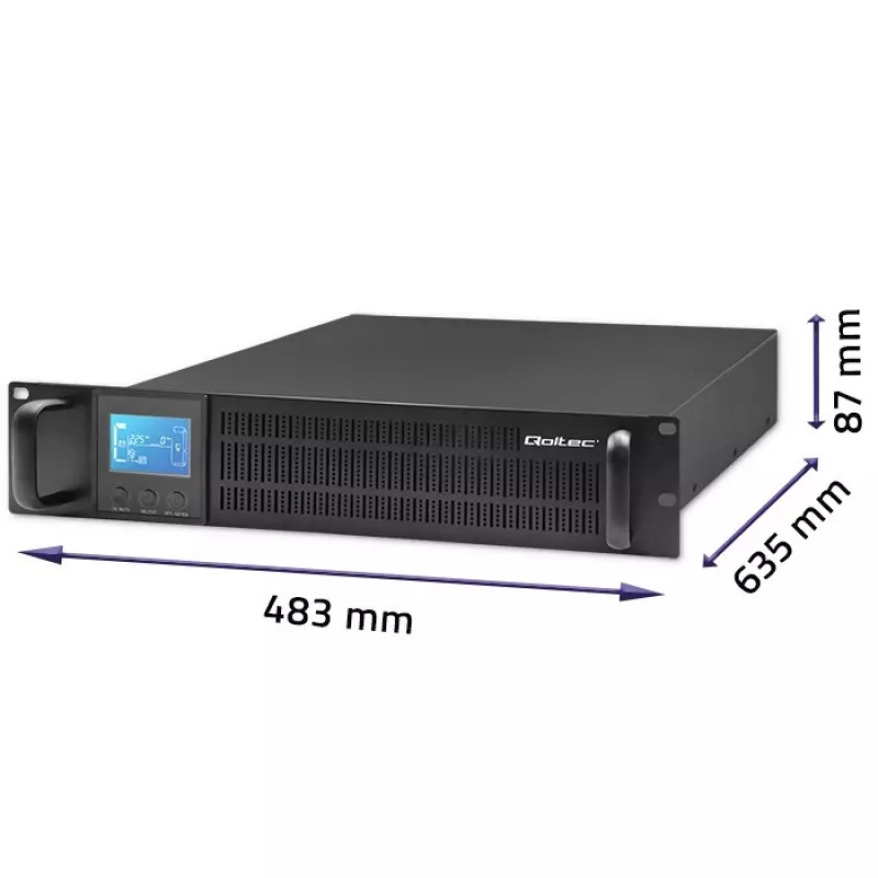 UPS QOLTEC 53946 Line Interactive 2 kVA zasilacz bezprzerwowy