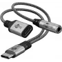 Goobay Adapter USB-C™ do USB-C™ i jack, 3,5 mm AUX (74524)