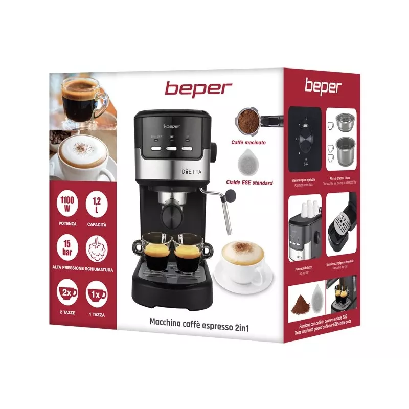 Ekspres do kawy Beper 1,25 l P101CAF100