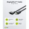 kabel DisplayPort Plug 90° > DisplayPort Plug, 8K / 144Hz (czarny, 2 Meter, 1 Plug 90° bocznie kątowany, 54 Gbit/s, DisplayPort 2.0 / 2.1)