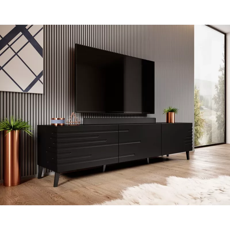 Cama RTV NOVA Szafka 186x40x48 mat czarny