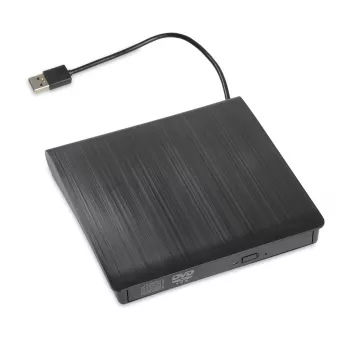 Zewnętrzny napęd optyczny DVD-ROM IBOX IED02, USB 3.2 Gen 1, DVD-ROM (8x) / CD-ROM (24x), czarny