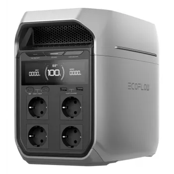 Przenośna stacja zasilania EcoFlow DELTA 3 Plus — LiFePO4 1024 Wh, 1800 W, 4 gniazda AC, 12,5 kg