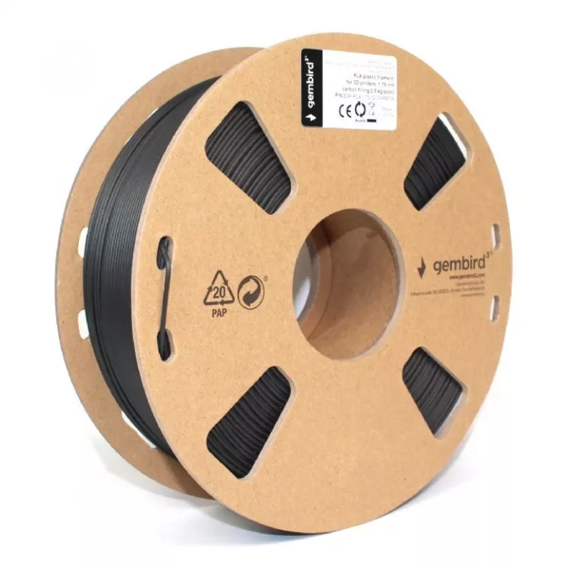 Materiał do druku 3D Gembird 3DP-PLA1.75-02-CARBON