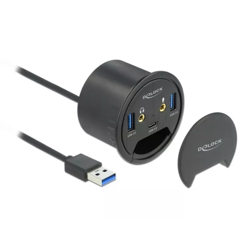 Hub USB DeLOCK 3 Port do montażu w biurku 62794