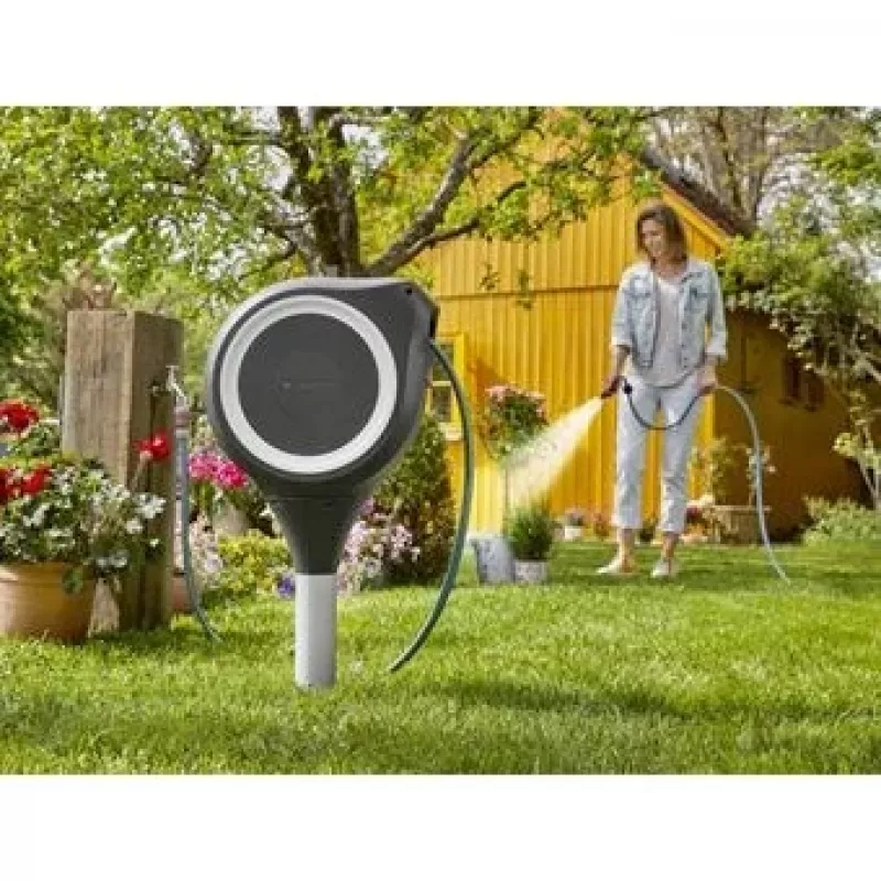 Bęben wolnostojący Gardena RollUp Automatic Czarno-Szary