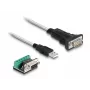 DeLOCK 63465 Kabel szeregowy Czarny Przezroczysty 1.8m USB Typ-A DB-9