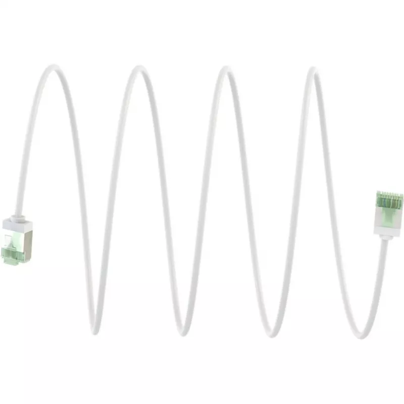 Goobay Ultra-Flexible CAT 8.1 Patch kabel cienki U/FTP Biały - extra-short plug 99.9% (74360)