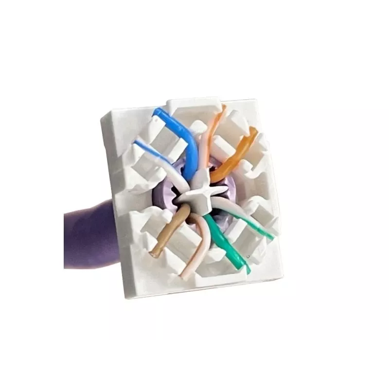 Moduł keystone Alantec MB005-1 płaski, ze stali nierdzewnej, RJ-45, żeński, Cat6a, AWG 22/24