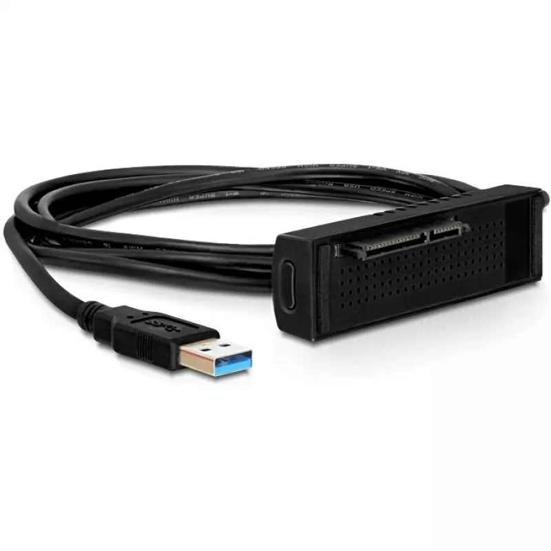 Stacja dokująca Delock SATA HDD > USB3.0 — Kontroler pamięci — wspólna dla 2,5 / 3,5 — SATA 6Gb/s — USB3.0 (61858)