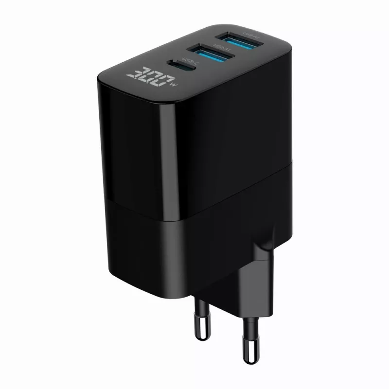 Gembird TA-UC-PDQC30LCD-BK-02 ładowarka do urządzeń mobilnych Uniwersalna Czarna AC Szybkie ładowanie Wewnętrzna