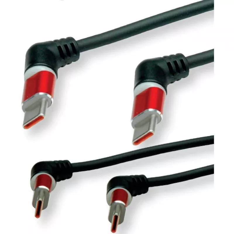 ROLINE USB 2.0 zwinięty kabel ładujący C-C ST/ST 60W 1,5m - Kabel - Cyfrowy/Dane (11.02.8350)