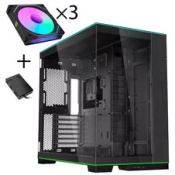 Lian Li O11 Dynamic EVO RGB PC-Enclosure Bundle, Midi-Tower, ARGB, Szkło Hartowane + 3x UNI FAN SL-INF - czarny