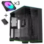 Lian Li O11 Dynamic EVO RGB PC-Enclosure Bundle, Midi-Tower, ARGB, Szkło Hartowane + 3x UNI FAN SL-INF - czarny
