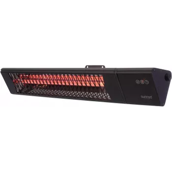 Grzejnik na podczerwień SUNRED PRO25W-SMART, ścienny trójkątny ciemny, 2500 W, czarny, IP55