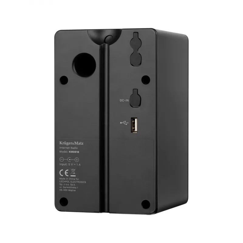 Radio internetowe Kruger & Matz KM0818.1 z Wi‑Fi, Bluetooth, USB i budzikiem