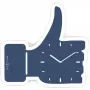 NeXtime zegar 5185bl Mini Thumbs Up, 20,5x21, ścienny, niebieski/srebrny