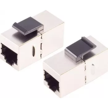 S/CONN keystone module ShiverPeaks 08-10008 płaski srebrny RJ-45