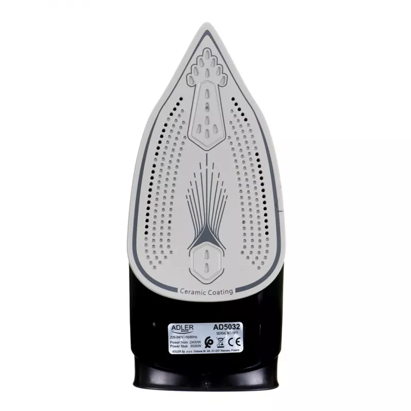 Adler AD 5032 żelazko parowe, 3000 W, niebiesko-szare