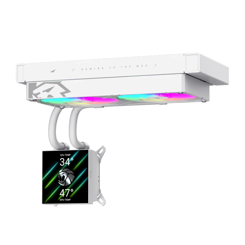 Chłodzenie cieczą CPU Gamemax | GLACIER 240 LCD WH | Intel, AMD