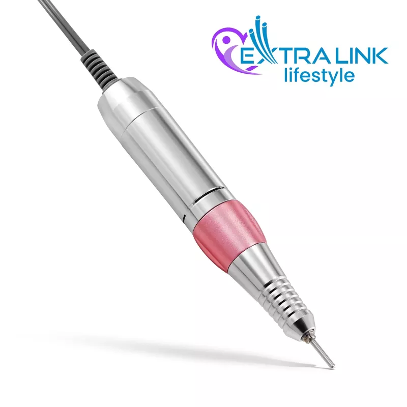 Elektryczna wiertarka do paznokci Extralink NAIL DRILL-202 65W Różowa — profesjonalne narzędzie do manicure/pedicure