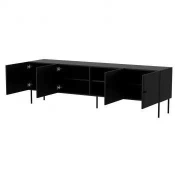 Cama 4D szafka RTV PALAZZO BIS 201x40x60 czarny matowy