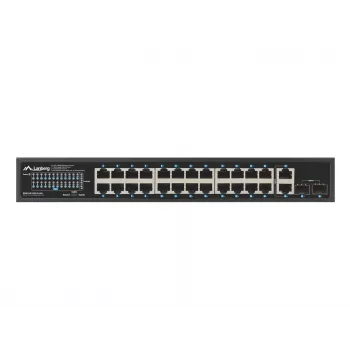 Niezarządzalny przełącznik LANBERG RSGE-24P-2GE-2S-360 z 24 portami Ethernet RJ-45