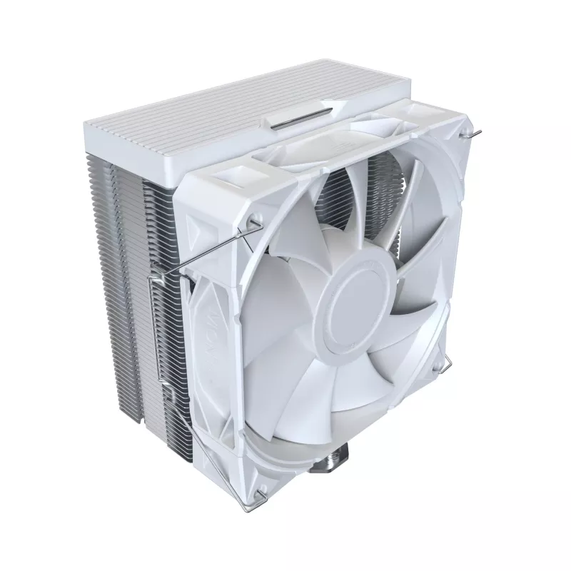 Chłodzenie powietrzne CPU Montech NX400, wentylatory 120 mm, białe, wymiary 156×74×120 mm, TDP 270 W