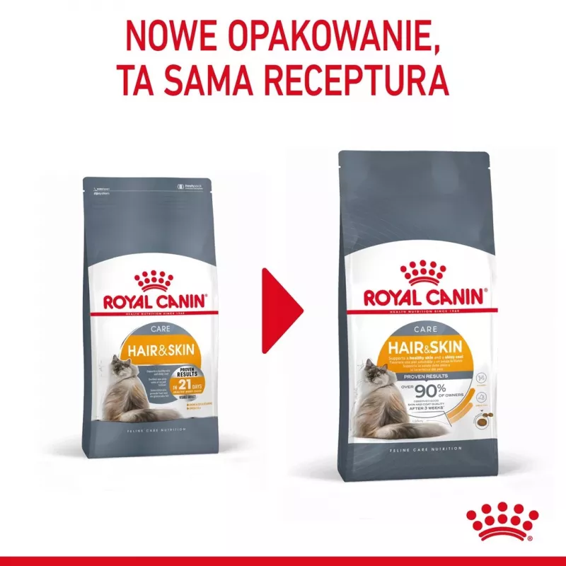 Sucha karma dla kota Royal Canin Hair & Skin Care 4 kg — dorosłe koty, drób, karma pełnoporcjowa