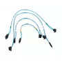 Kabel SATA Supermicro CBL-0186L 4x okrągły 0,56 m, SATA I, prosty męsko-męski, czarny/niebieski/biały
