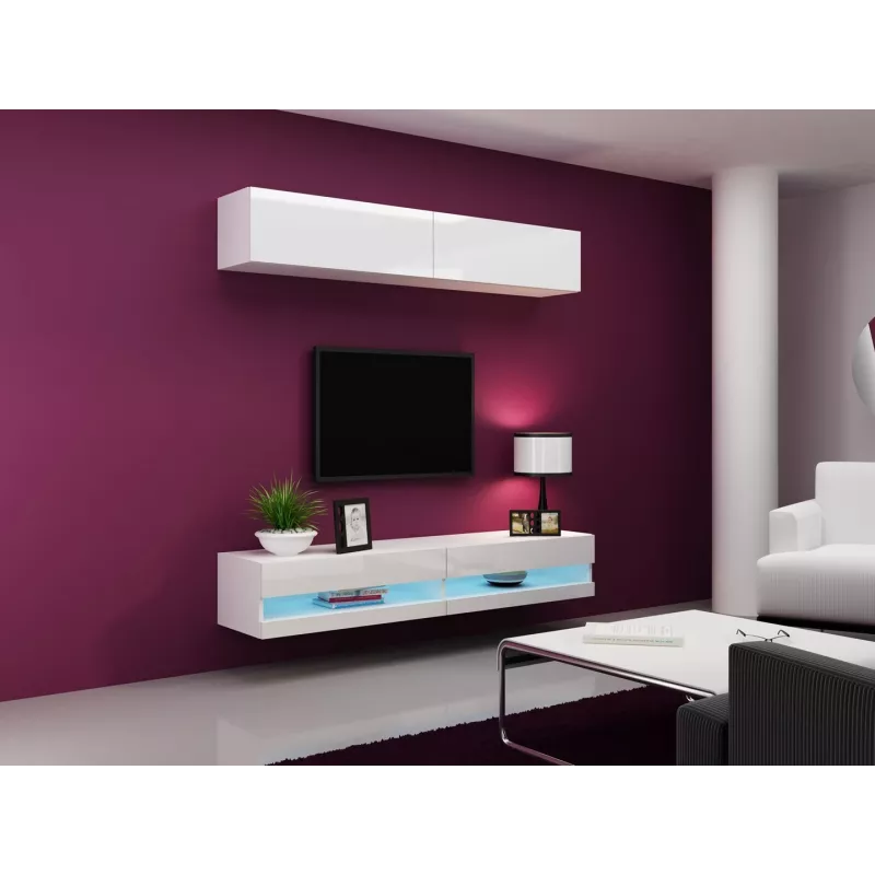 Cama zestaw mebli do salonu VIGO nowy 10 biały/biały połysk