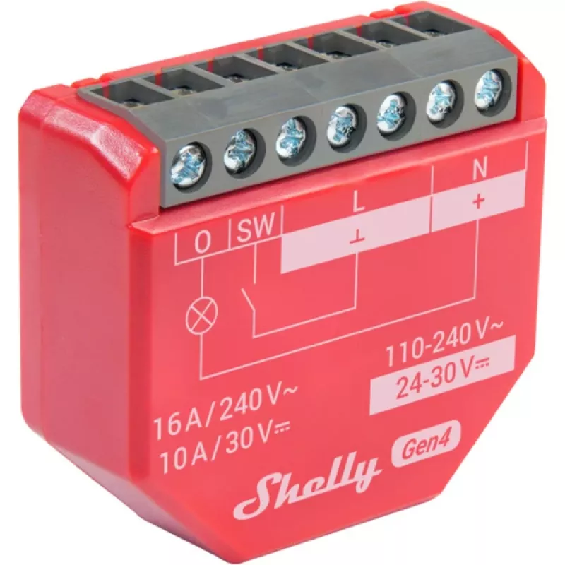 Shelly · Flush-Mount·1PM Gen4 2-Pack· Relay· max 16A· 1 Channel· Measurement Function· (Shelly_1PM_Gen4_2er)