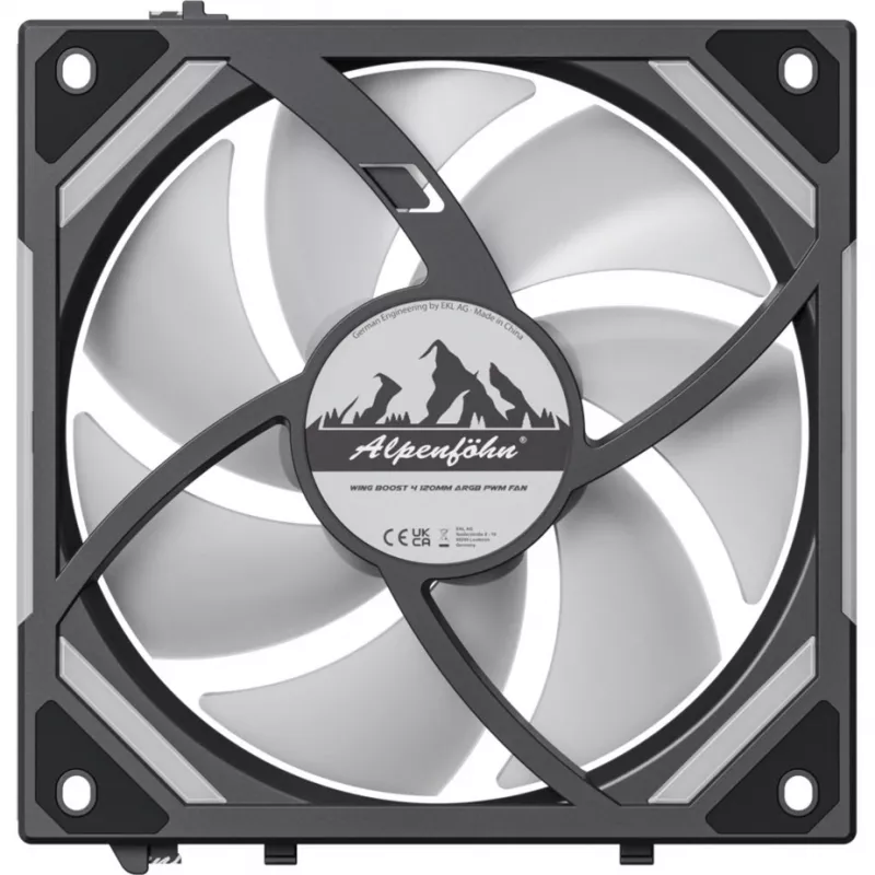 Alpenföhn Wing Boost 4 ARGB Reverse 120mm Wentylator obudowy - Czarny