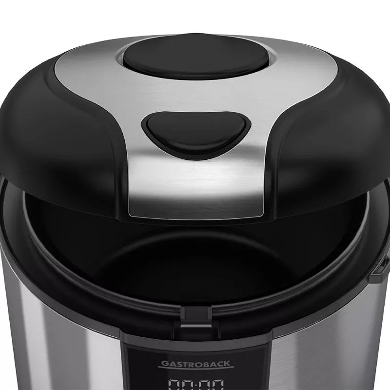 Rice cooker GASTROBACK Rice Control Low Carb & Steam, 3 L, 450 W, czarny/stal nierdzewna
