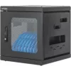 Szafka do ładowania laptopów Manhattan, biurkowa, przez zasilacz AC (EU), 10-komorowa, Zainstaluj zasilacz AC urządzenia (przewody zasilające) w jednostce, Odpowiednia do WSZYSTKICH laptopów (do 15,6 cala), iPadów, MacBooków, Chromebooków i innych urządzeń USB-C, Komory 380x30x280mm, Wózek, Zamykana wtyczka