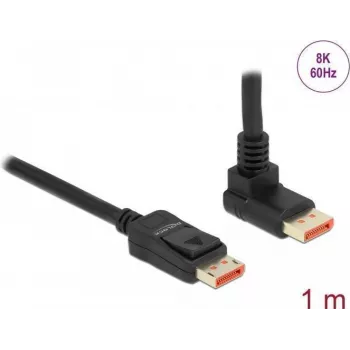 Kabel DisplayPort DeLOCK 87054 8K 60 Hz 1 m kątowy