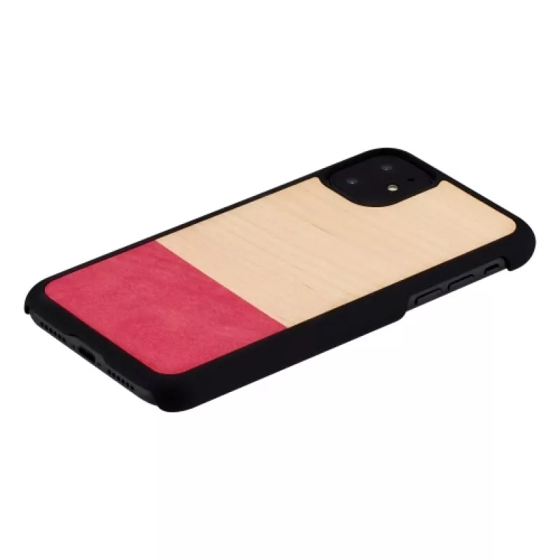 Etui na smartfona man and wood do iPhone 11 — czarne, asymetryczny design