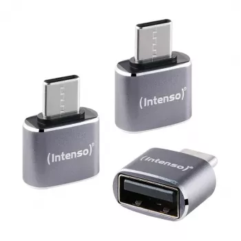 Intenso 3-pack USB Adapter USB-A -> USB-C C480C Aluminium