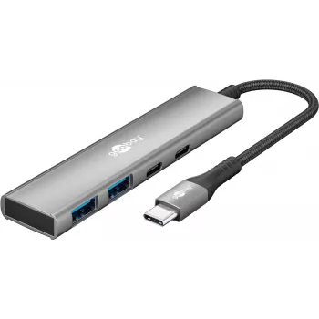 Goobay Slim 4-Port USB-Hub USB-C na USB-A 5 Gbit/s - Plug USB 3.2 (76563)
