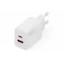 Ładowarka sieciowa USB DIGITUS 20W, 1x USB-C, 1x USB-A, wejście 100–240V, biała