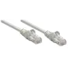 Kabel krosowy sieciowy Intellinet, Kat.6, 0,5 m, szary, CCA, U/UTP, PVC, RJ45, pozłacane styki, zabezpieczenie przed zaczepianiem, odciążka, dożywotnia gwarancja