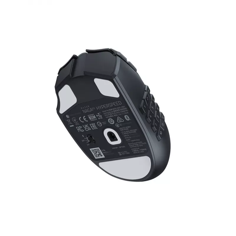 Mysz gamingowa Razer Naga V2 HyperSpeed RF Wireless + Bluetooth, praworęczna, 30000 DPI, optyczna, czarna