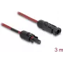 Kabel DELOCK 90971 akcesorium do paneli słonecznych, 3 m, żyły 4 mm², DL4 męski–żeński, 1000 V DC, czerwony/czarny