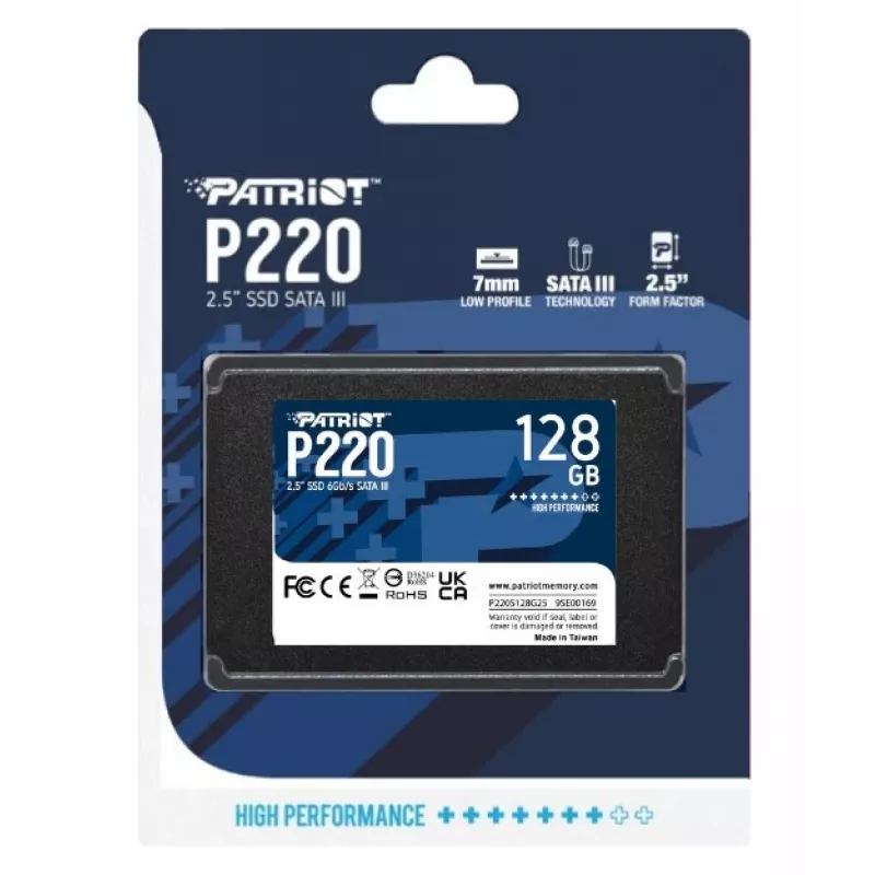 2,5 Patriot P220 128 GB (schwarz, SATA III 6 Gb/s, 2,5)