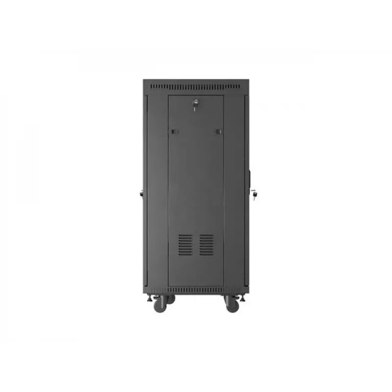 Stojąca szafa rack LANBERG FF01-6624-12BL 24U 19 cali 600×600 mm, IP20, 1200 kg, czarna