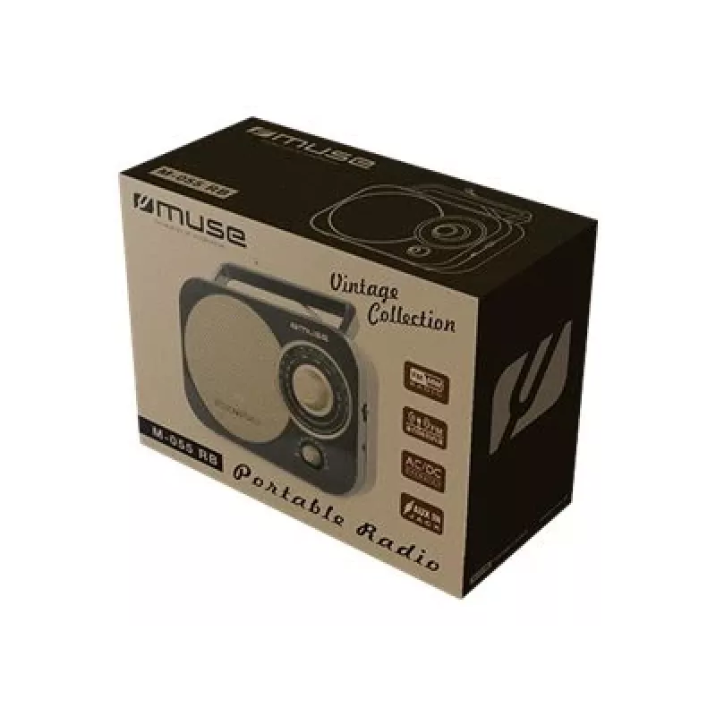 Muse | M-055RB | AUX wejście | Czarno-złoty | Radio przenośne