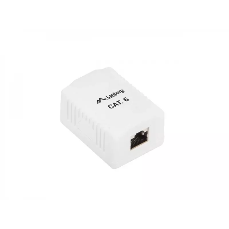 Puszka natynkowa RJ-45 biała Lanberg OS6-0001-W