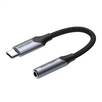Adapter audio Vention BGJHA USB-C męski na jack 3,5 mm żeński, kabel 0,1 m