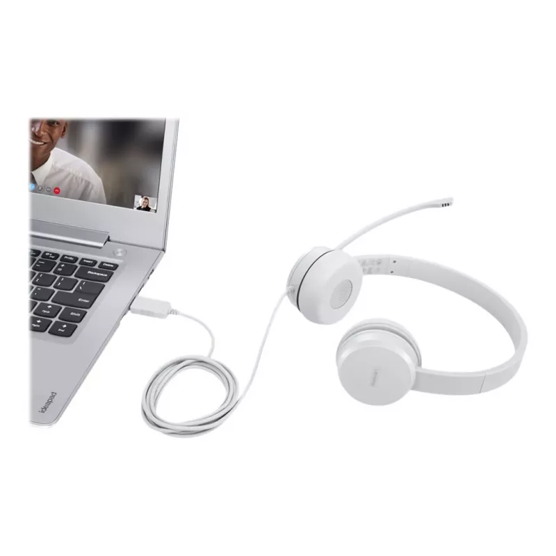 Zestaw słuchawkowy Lenovo GXD1E71385 przewodowy na nadgarstek Rozmowy/Muzyka USB Typ-A Szary